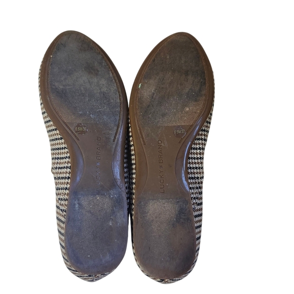 Lucky Brand Sz 6.5 Mary Jane Flats Houndstooth Office Siren Preppy Retro Boho - Picture 9 of 10
